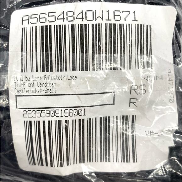 LOGO BY LORI GOLDSTEIN NWOT Lace Tie Front Cardigan XS Castlerock Style# A565484 - Picture 4 of 8